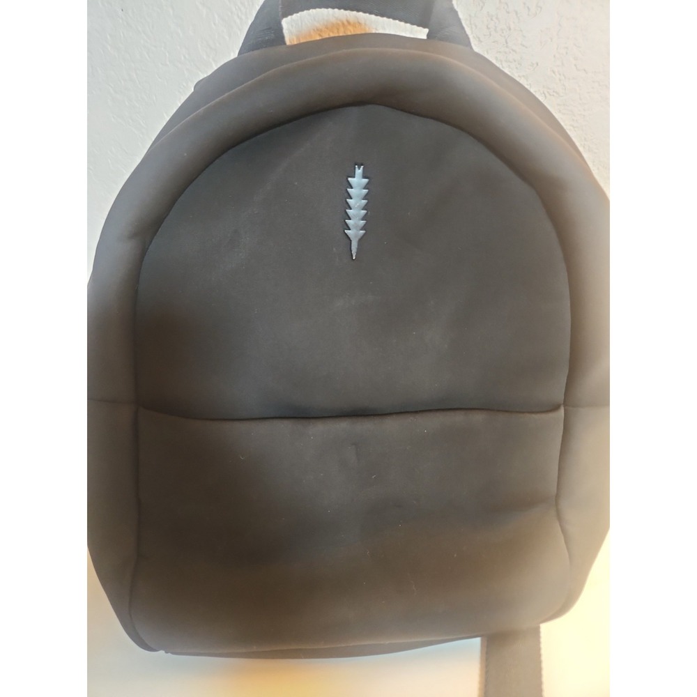 THACKER New York- Black Neoprene Mini Backpack 14"x14"